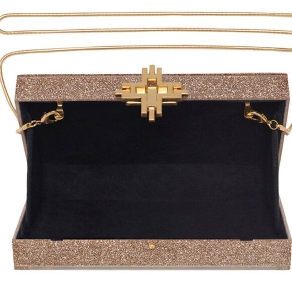 India Hicks Glitter Box Clutch - New - Picture 2 of 13